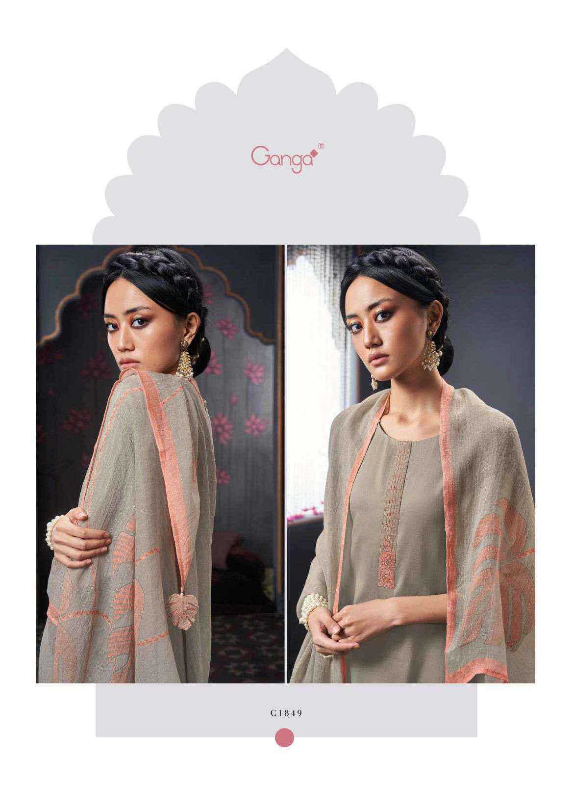 Ganga Fashion Nadine Cotton Dress Material (4 Pc Catalog)