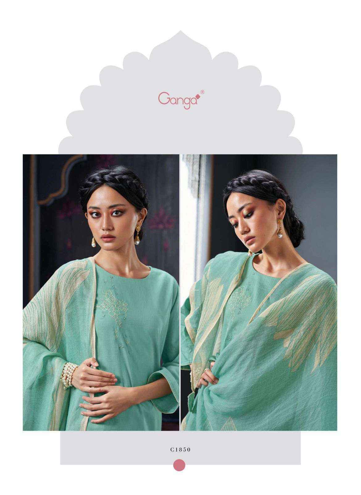 Ganga Fashion Nadine Cotton Dress Material (4 Pc Catalog)