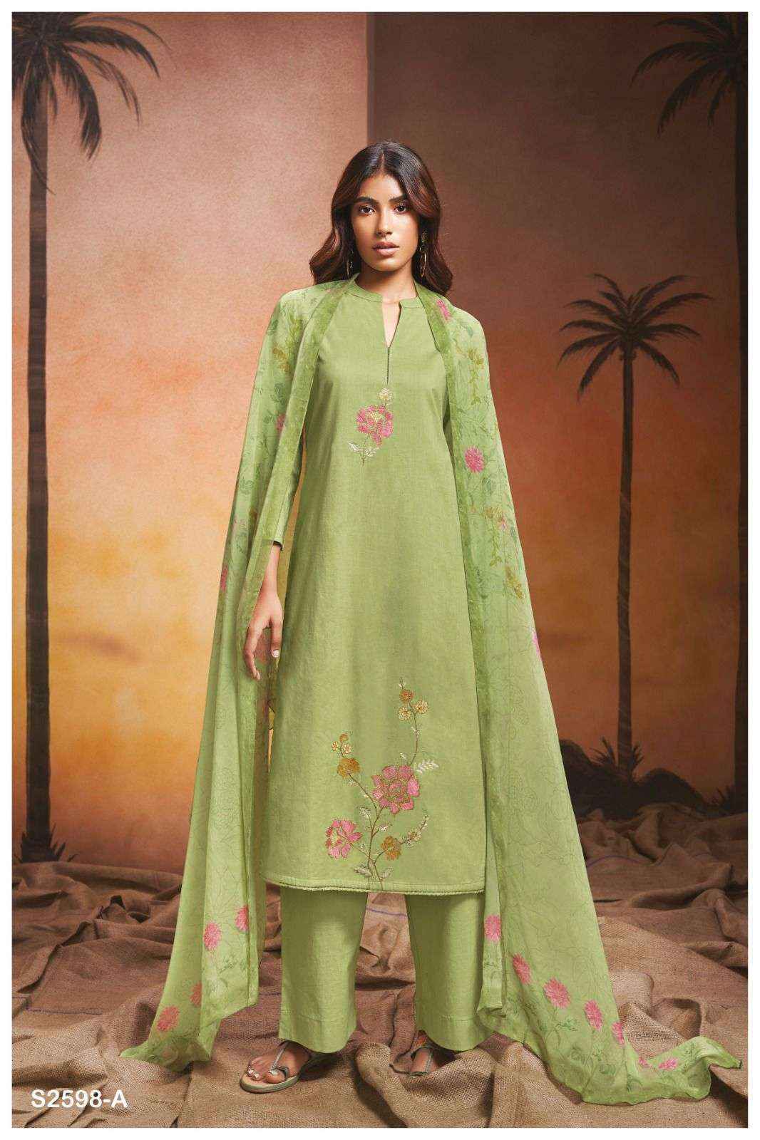 Ganga Fashion Raya-2598 Cotton Dress Material ( 4 pcs catalog )