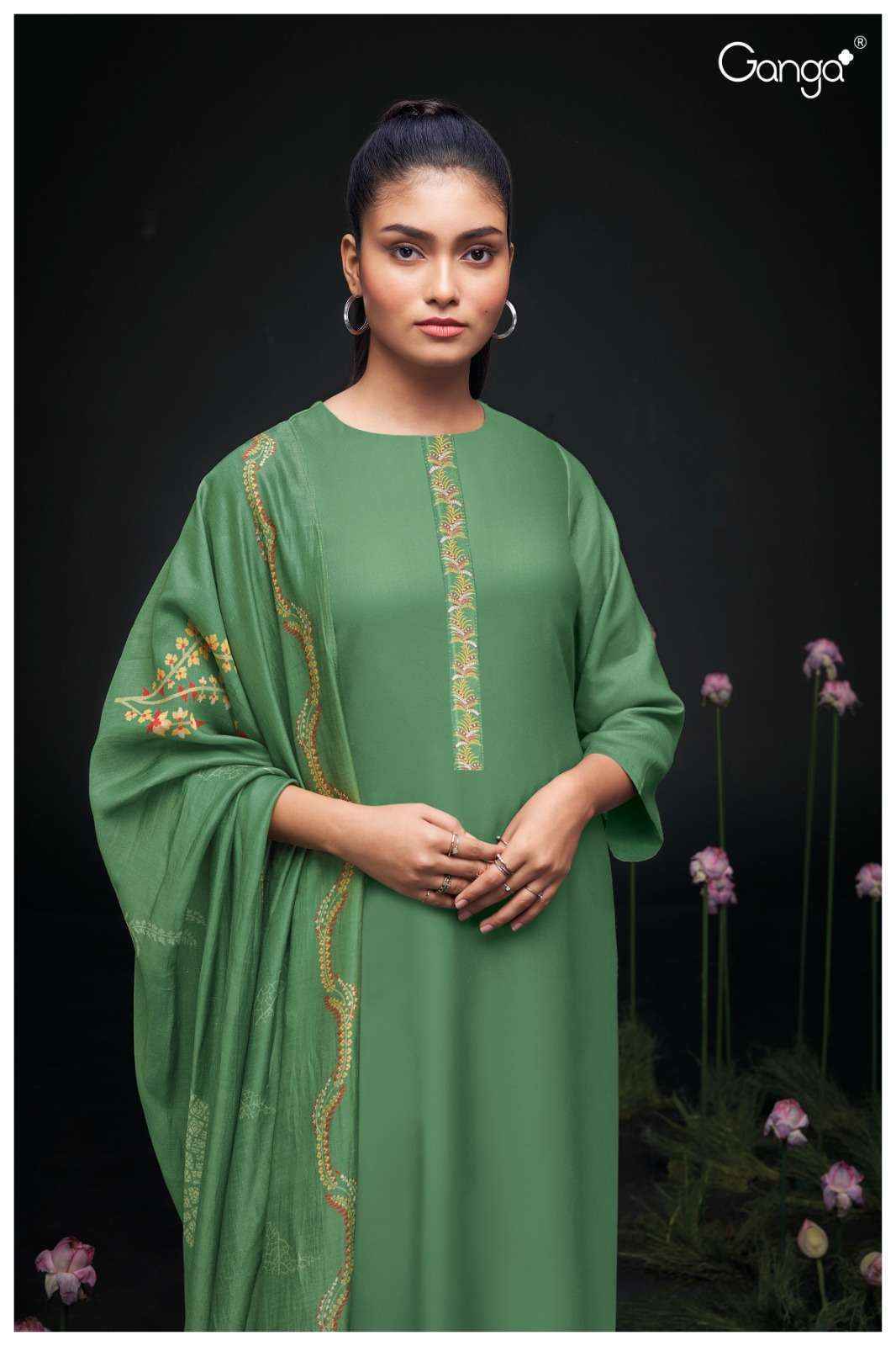 Ganga Fashion Sravya-2576 Cotton Silk Dress Material ( 4 pcs catalog )