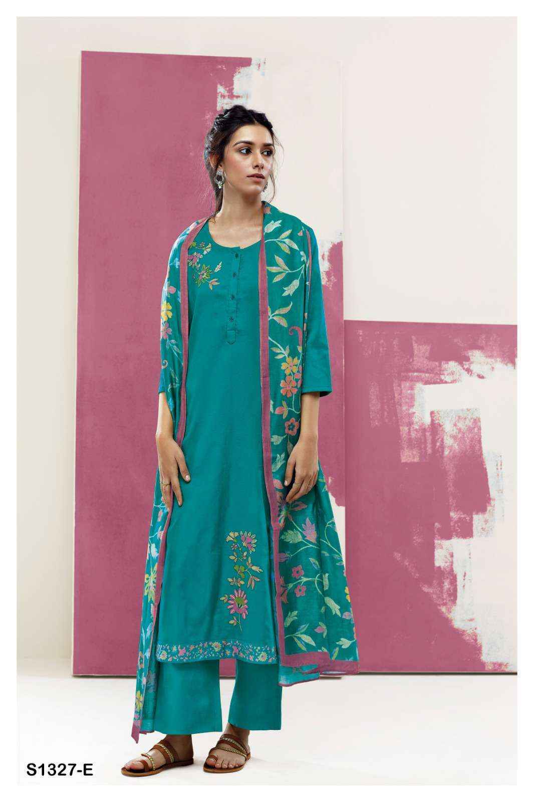 Ganga Ishana 1327 Cotton Dress Material (5 pcs catalog )