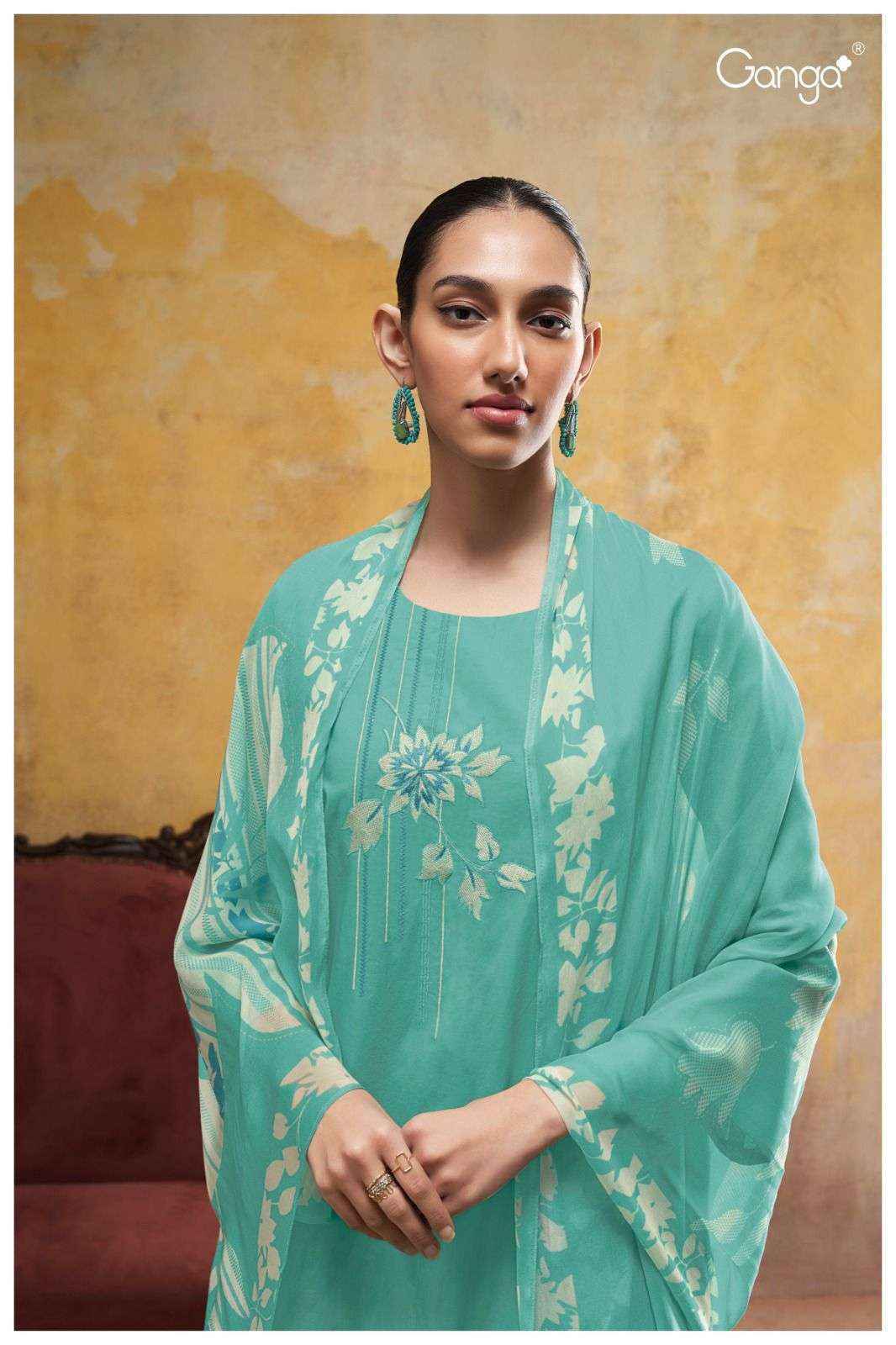 Ganga Jadzia-2471 Pure Cotton Dress Material (04 Pc Catalog)