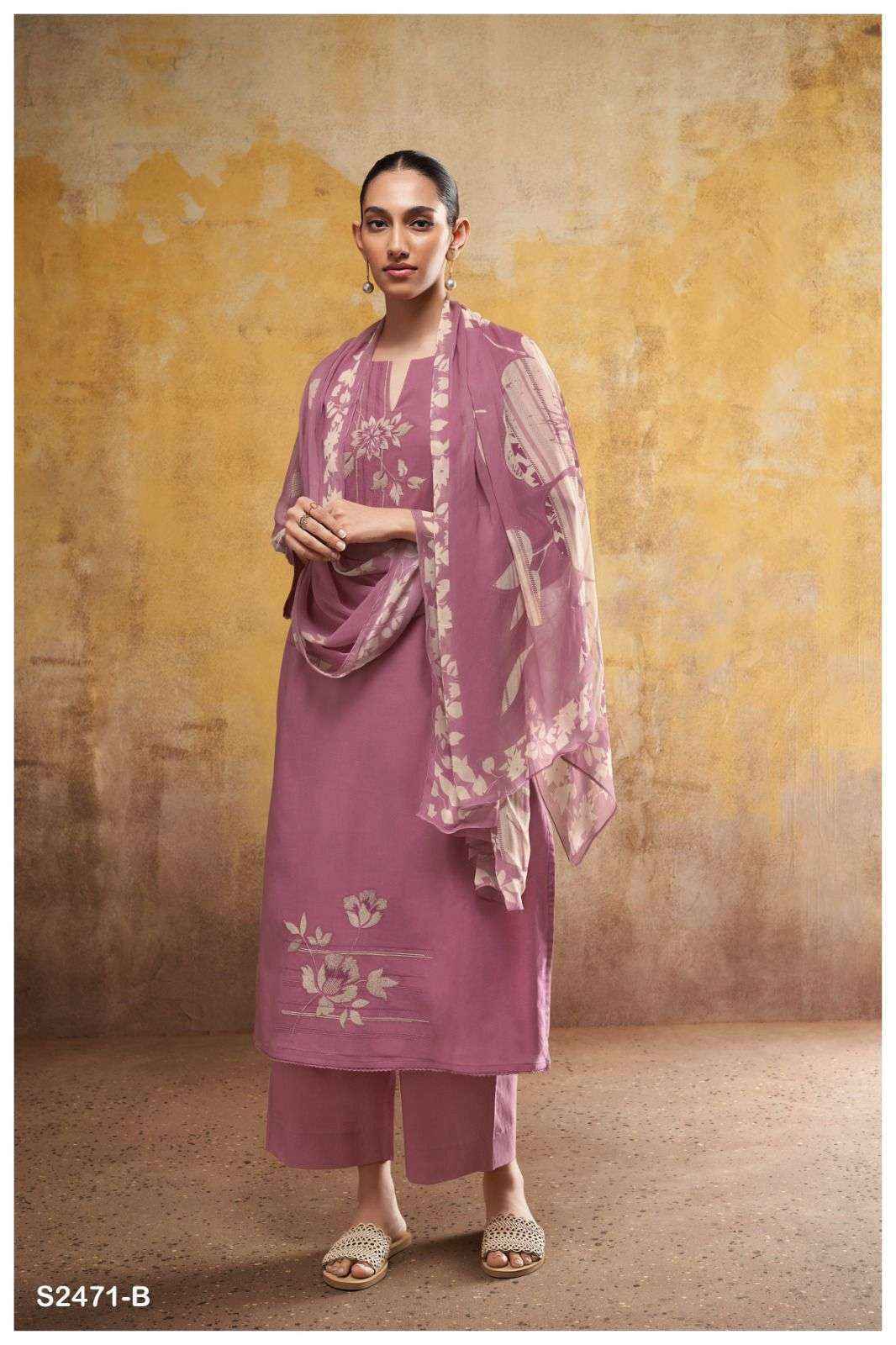 Ganga Jadzia-2471 Pure Cotton Dress Material (04 Pc Catalog)