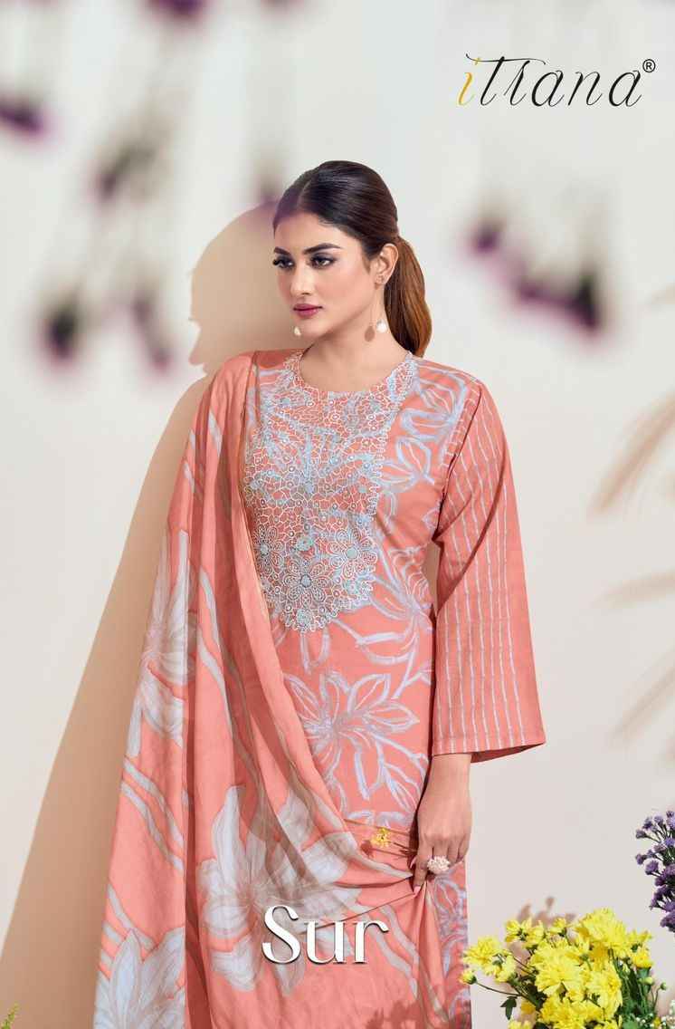 Itrana Sur Pure Cotton Lawn Print Dress Material (6 Pc Catalog)