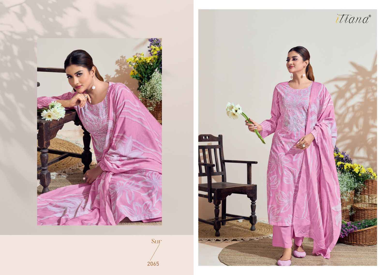 Itrana Sur Pure Cotton Lawn Print Dress Material (6 Pc Catalog)