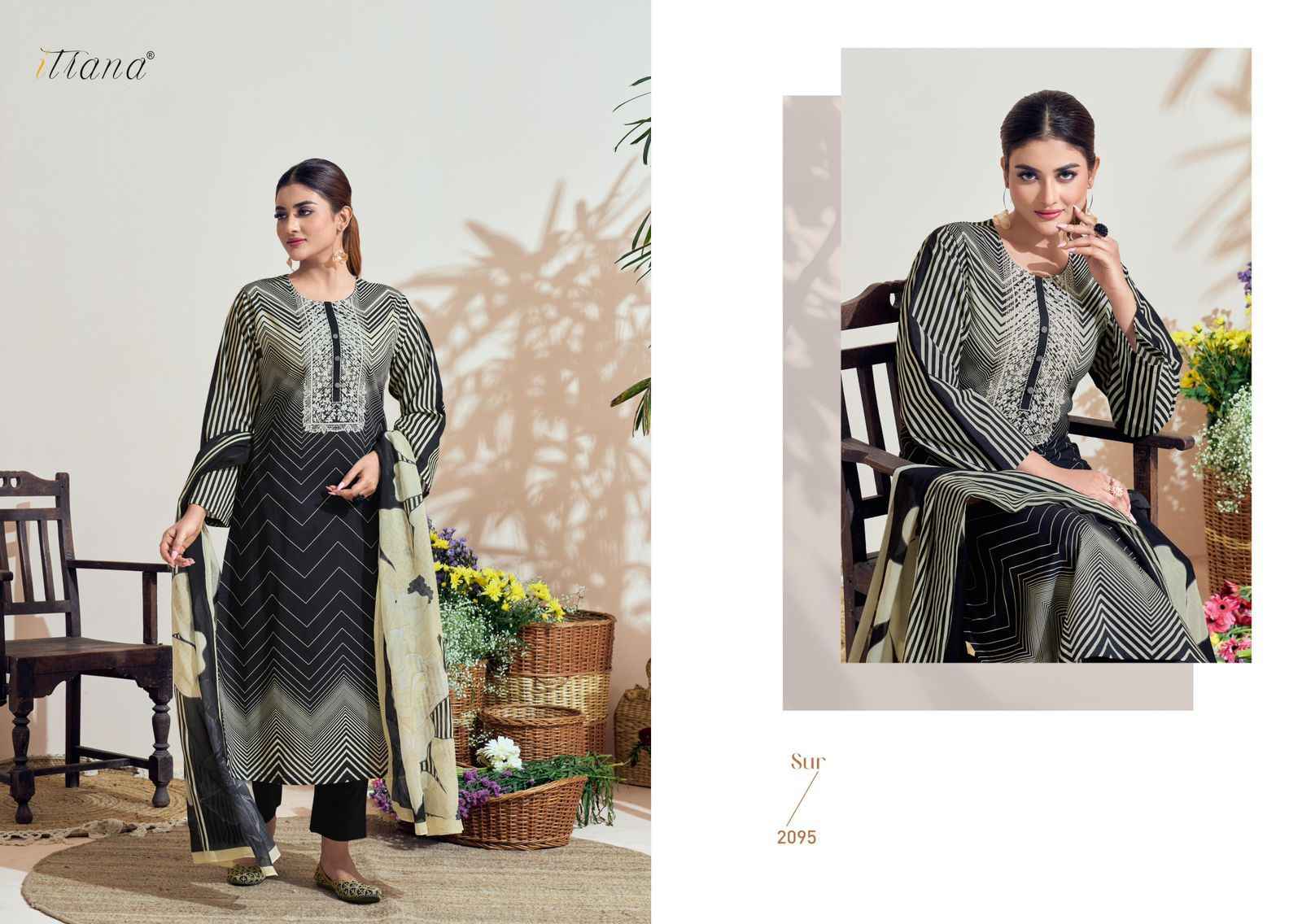 Itrana Sur Pure Cotton Lawn Print Dress Material (6 Pc Catalog)