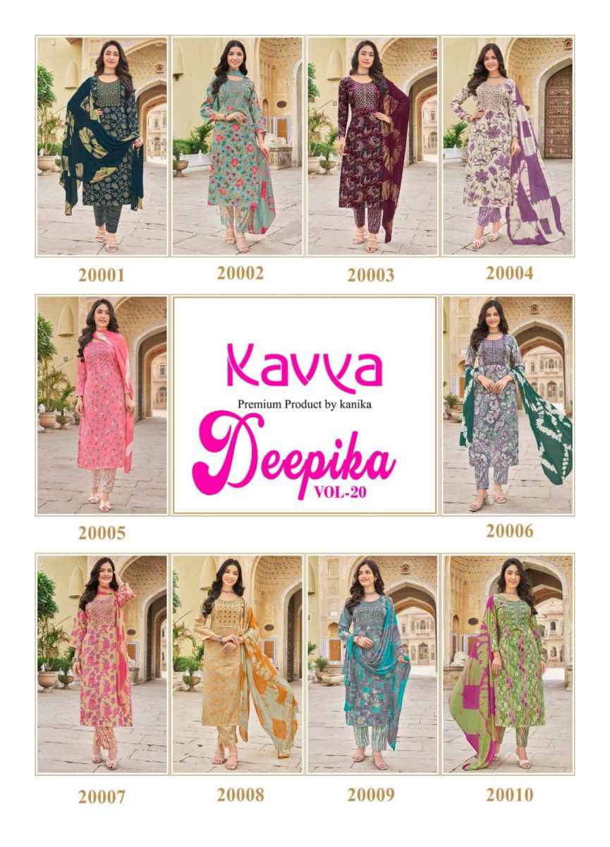 Kavya Deepika Vol-20 Cotton Readymade Suit (10 pcs Catalogue)