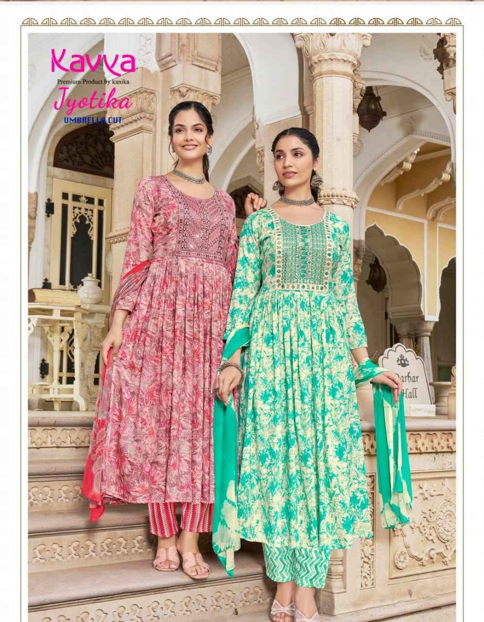 Kavya Jyotika Vol-4 Umbrella Cut Readymade Suit (10 pcs Catalogue)