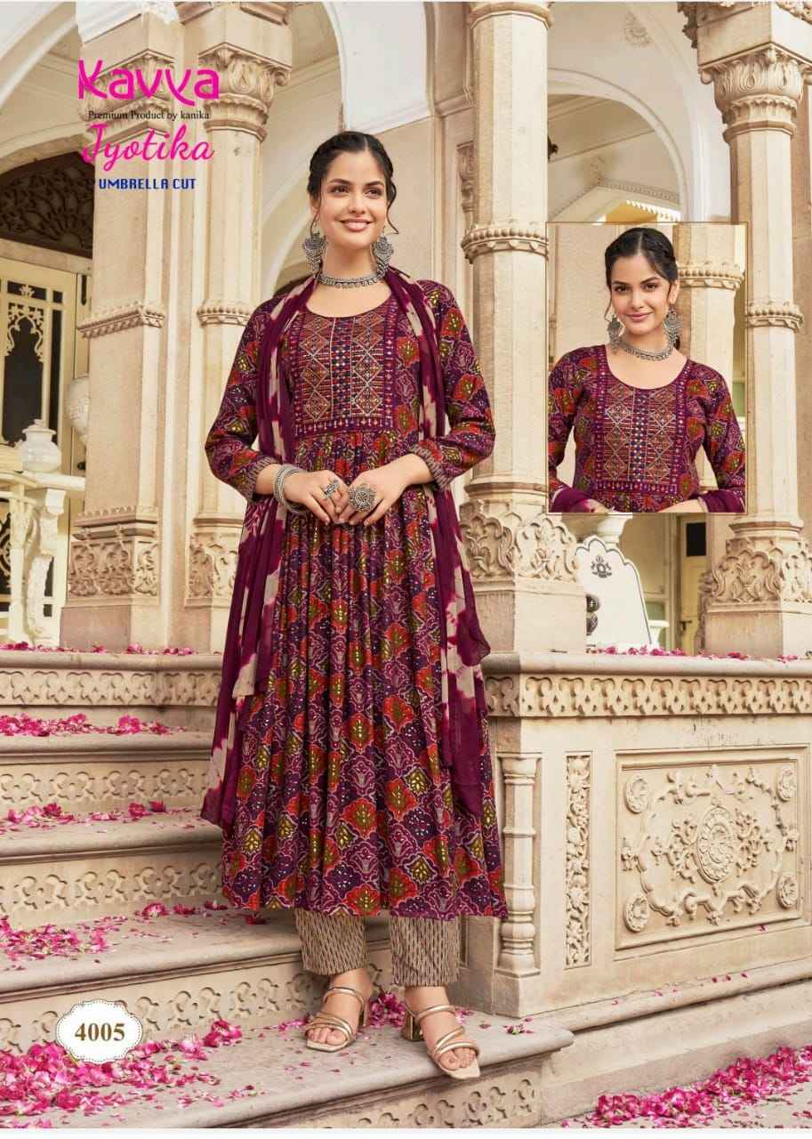 Kavya Jyotika Vol-4 Umbrella Cut Readymade Suit (10 pcs Catalogue)