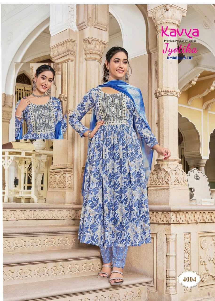 Kavya Jyotika Vol-4 Umbrella Cut Readymade Suit (10 pcs Catalogue)