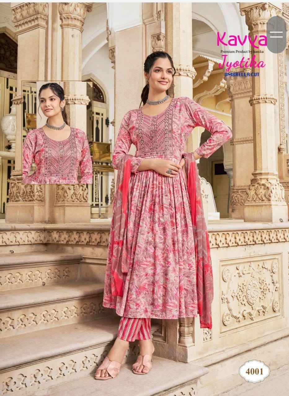 Kavya Jyotika Vol-4 Umbrella Cut Readymade Suit (10 pcs Catalogue)