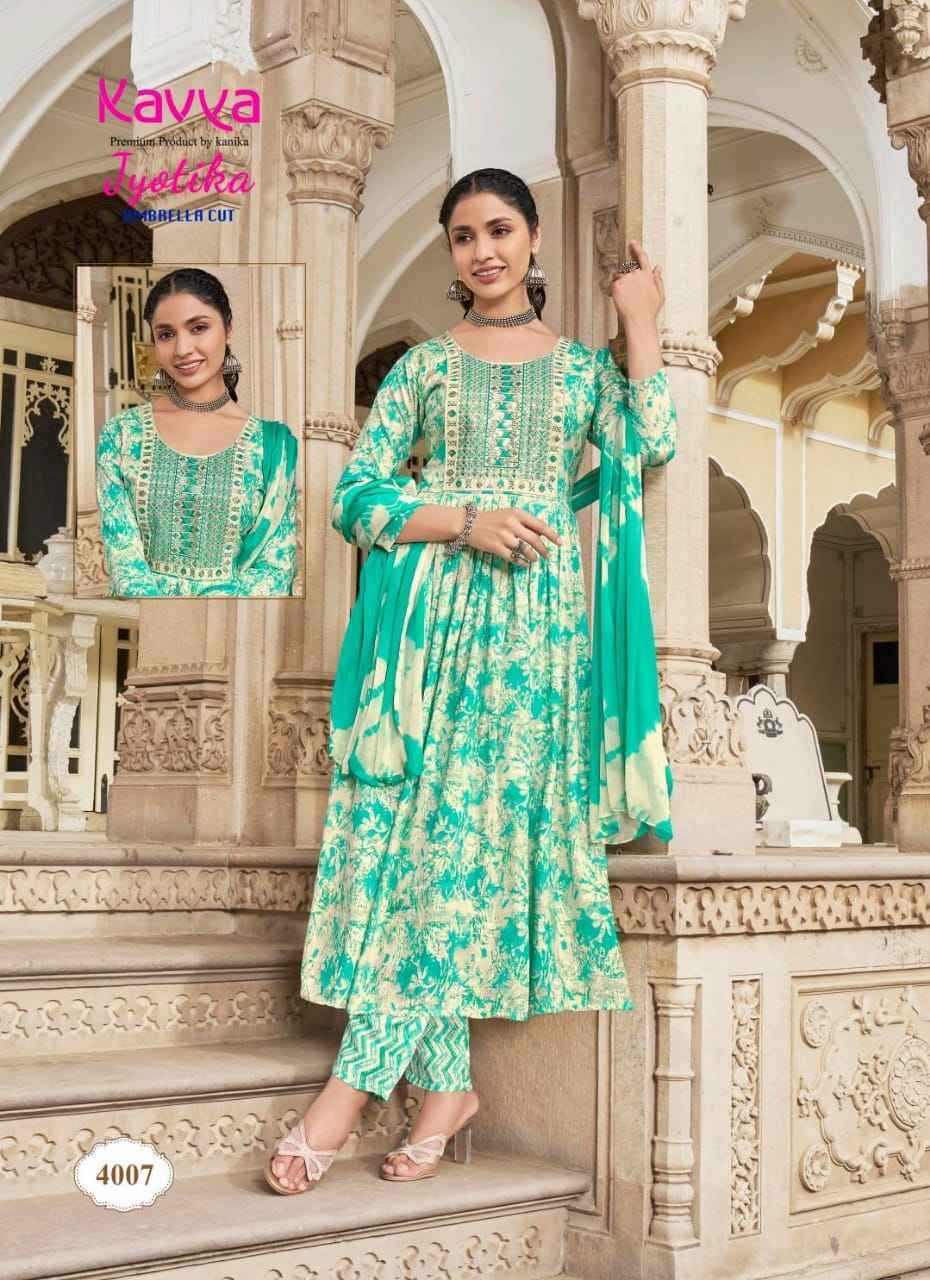 Kavya Jyotika Vol-4 Umbrella Cut Readymade Suit (10 pcs Catalogue)