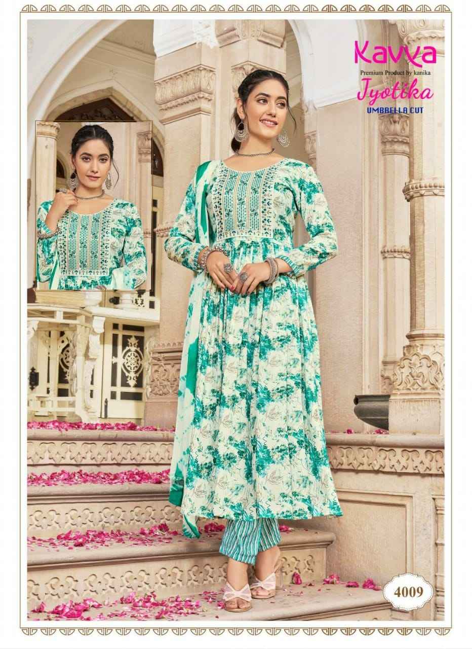 Kavya Jyotika Vol-4 Umbrella Cut Readymade Suit (10 pcs Catalogue)