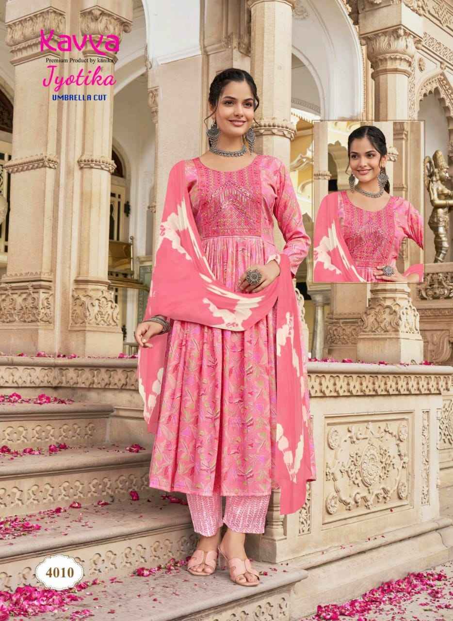 Kavya Jyotika Vol-4 Umbrella Cut Readymade Suit (10 pcs Catalogue)