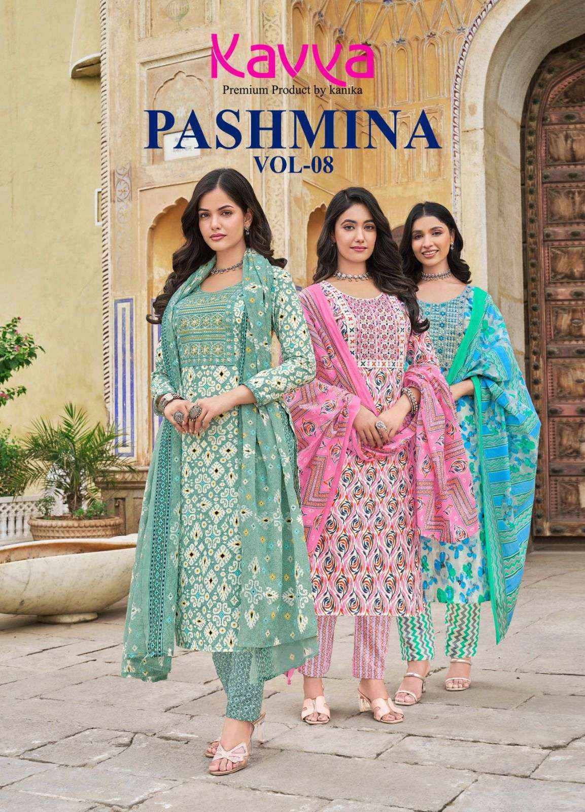 Kavya Pashmina Vol 8 Cotton Kurti Combo 10 pcs Catalogue