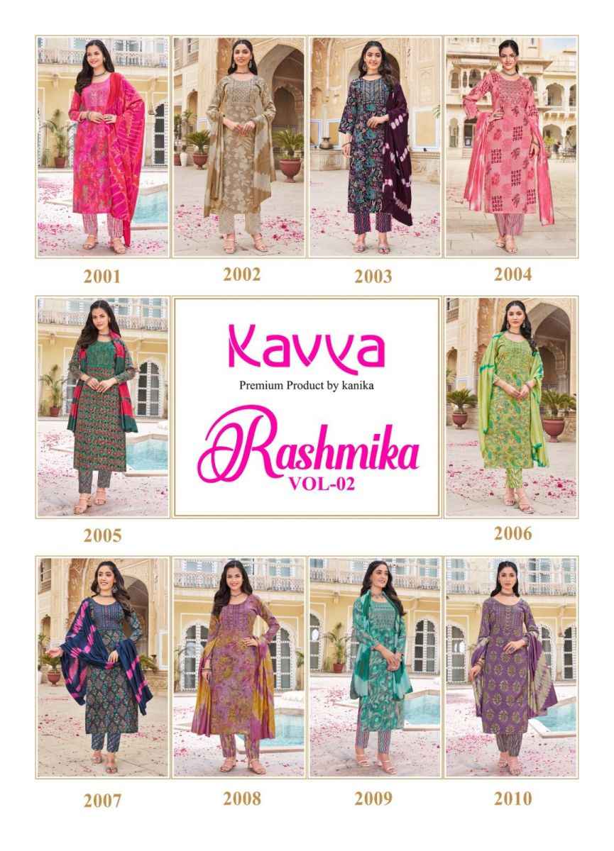 Kavya Rashmika Vol-2 Rayon Readymade Suit (10 pcs Catalogue)