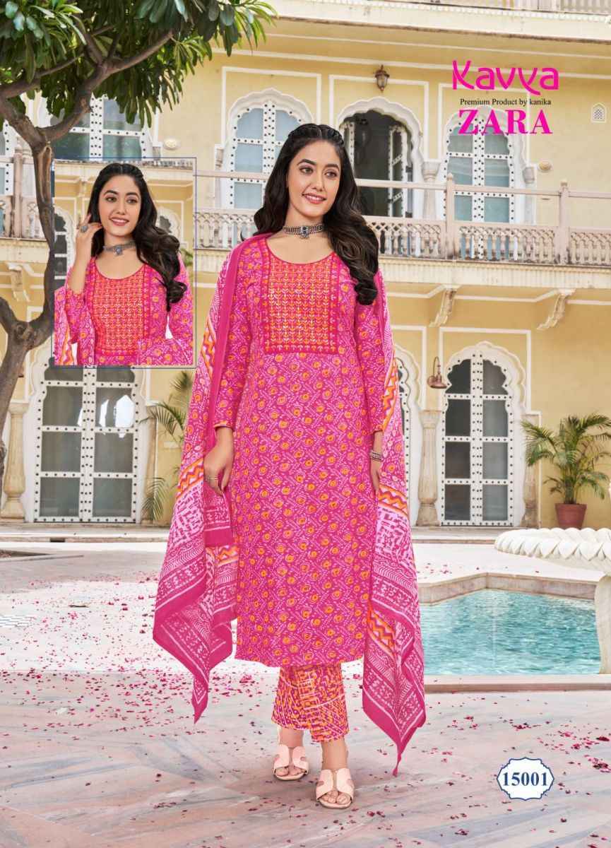 Kavya Zara Vol 15 Readymade Cotton Dress 10 pcs Catalogue