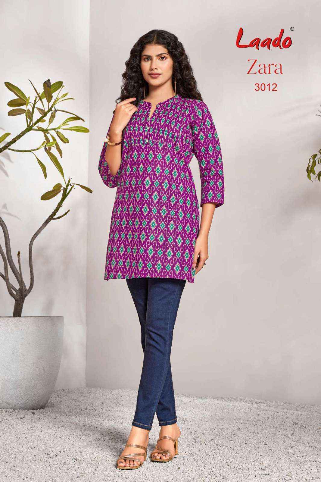 Laado Zara Vol 3 Cotton Kurti 12 pcs Catalogu