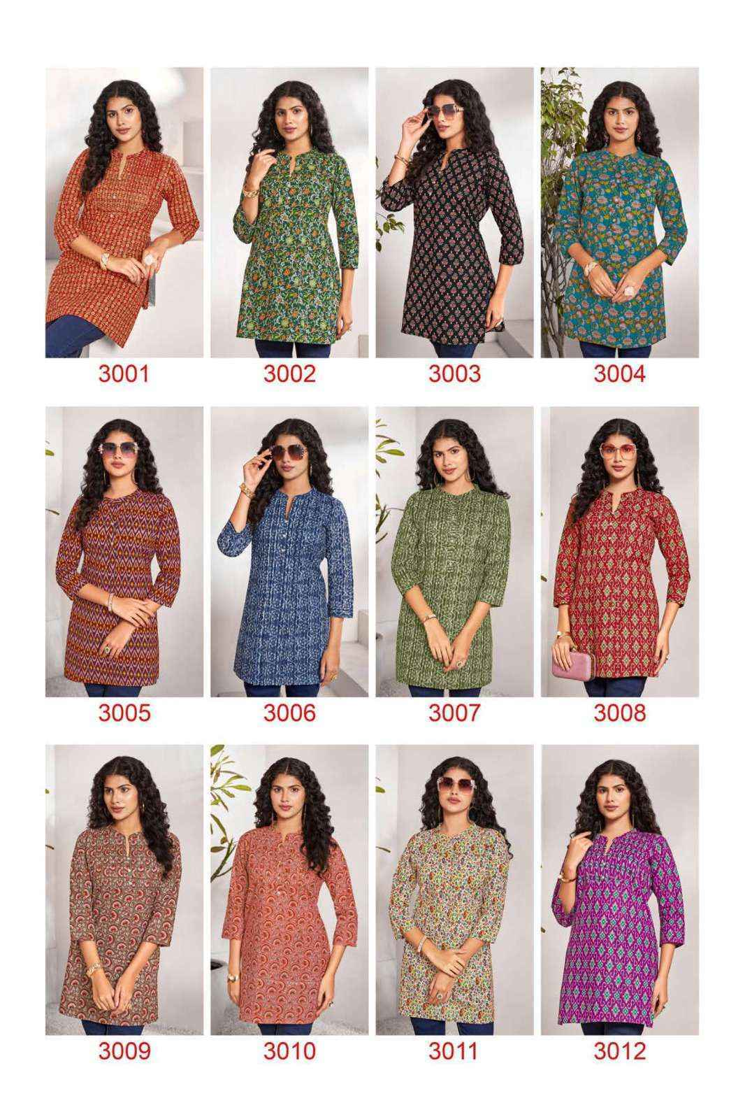 Laado Zara Vol 3 Cotton Kurti 12 pcs Catalogu