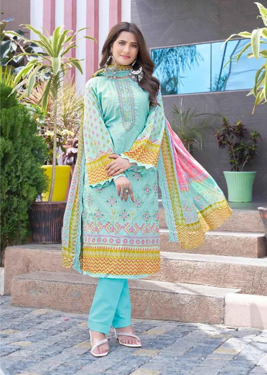 Majesty Bin Saeed Vol-6 Luxury Lawn Collection Dress Material (4 Pc Catalog)