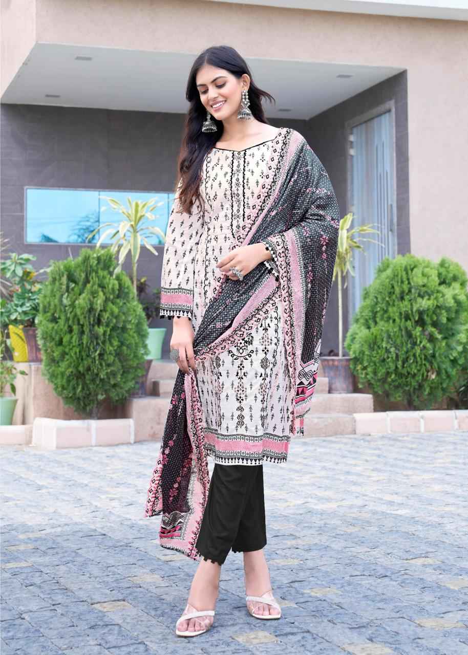 Majesty Bin Saeed Vol-6 Luxury Lawn Collection Dress Material (4 Pc Catalog)