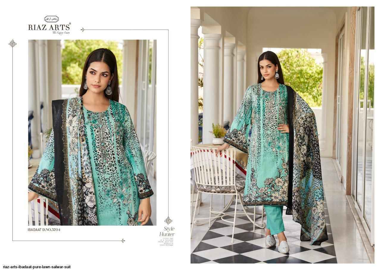 Riaz Arts Ibadat Lawn Dress Material 5 pcs Catalogue