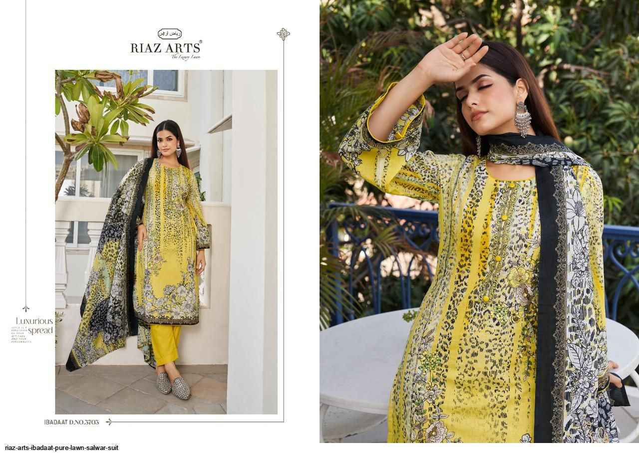 Riaz Arts Ibadat Lawn Dress Material 5 pcs Catalogue