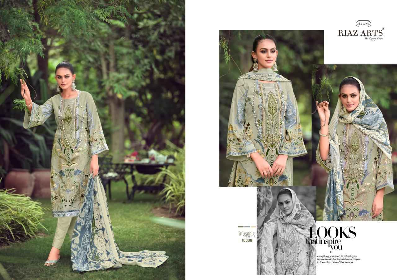 Riaz Arts Musafir Vol-10 Lawn Cotton Dress Material (8 pcs Catalogue)