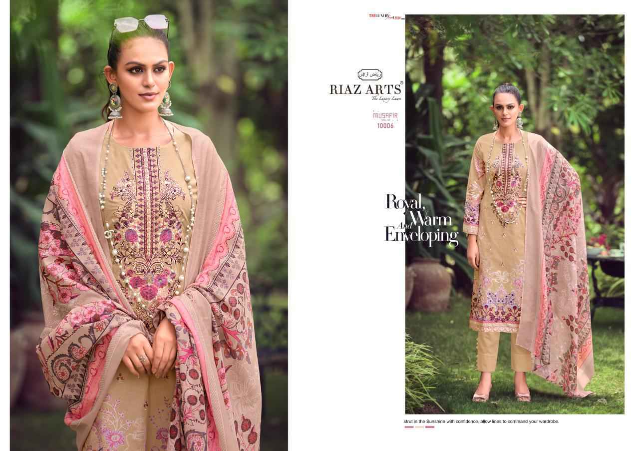 Riaz Arts Musafir Vol-10 Lawn Cotton Dress Material (8 pcs Catalogue)