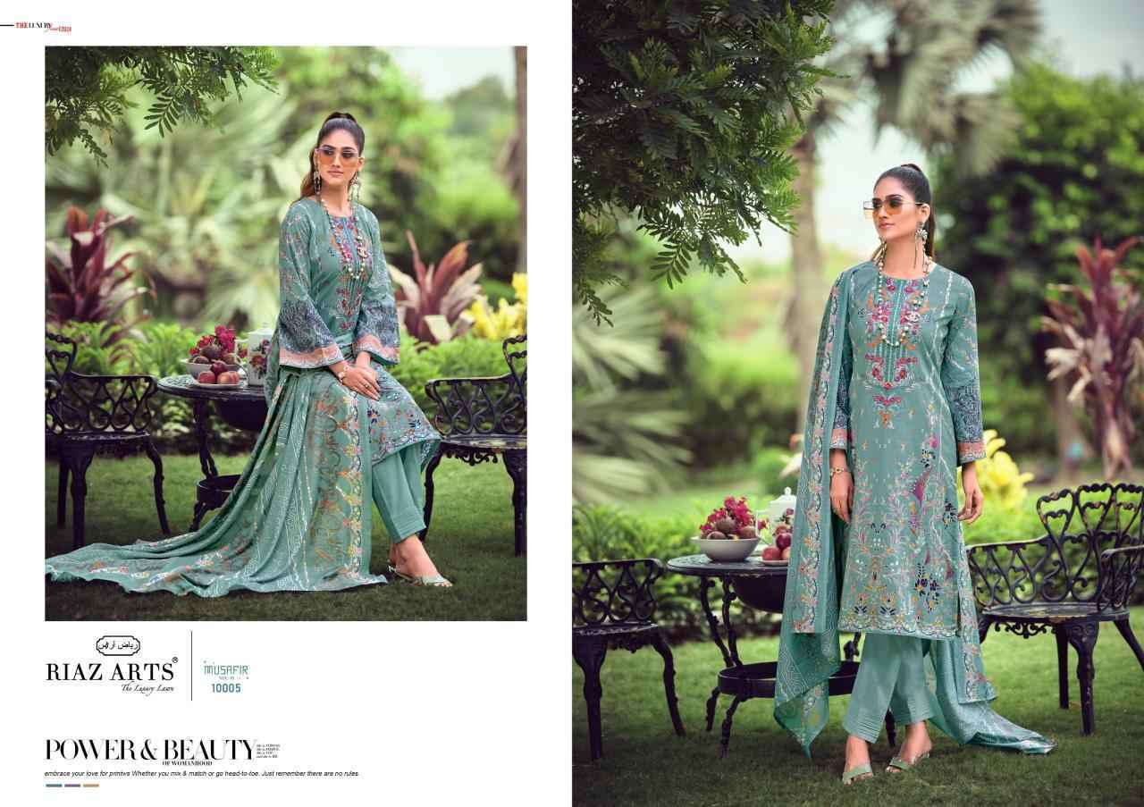 Riaz Arts Musafir Vol-10 Lawn Cotton Dress Material (8 pcs Catalogue)