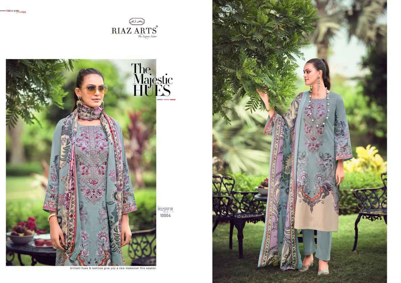 Riaz Arts Musafir Vol-10 Lawn Cotton Dress Material (8 pcs Catalogue)