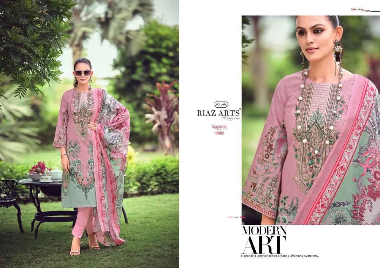 Riaz Arts Musafir Vol-10 Lawn Cotton Dress Material (8 pcs Catalogue)