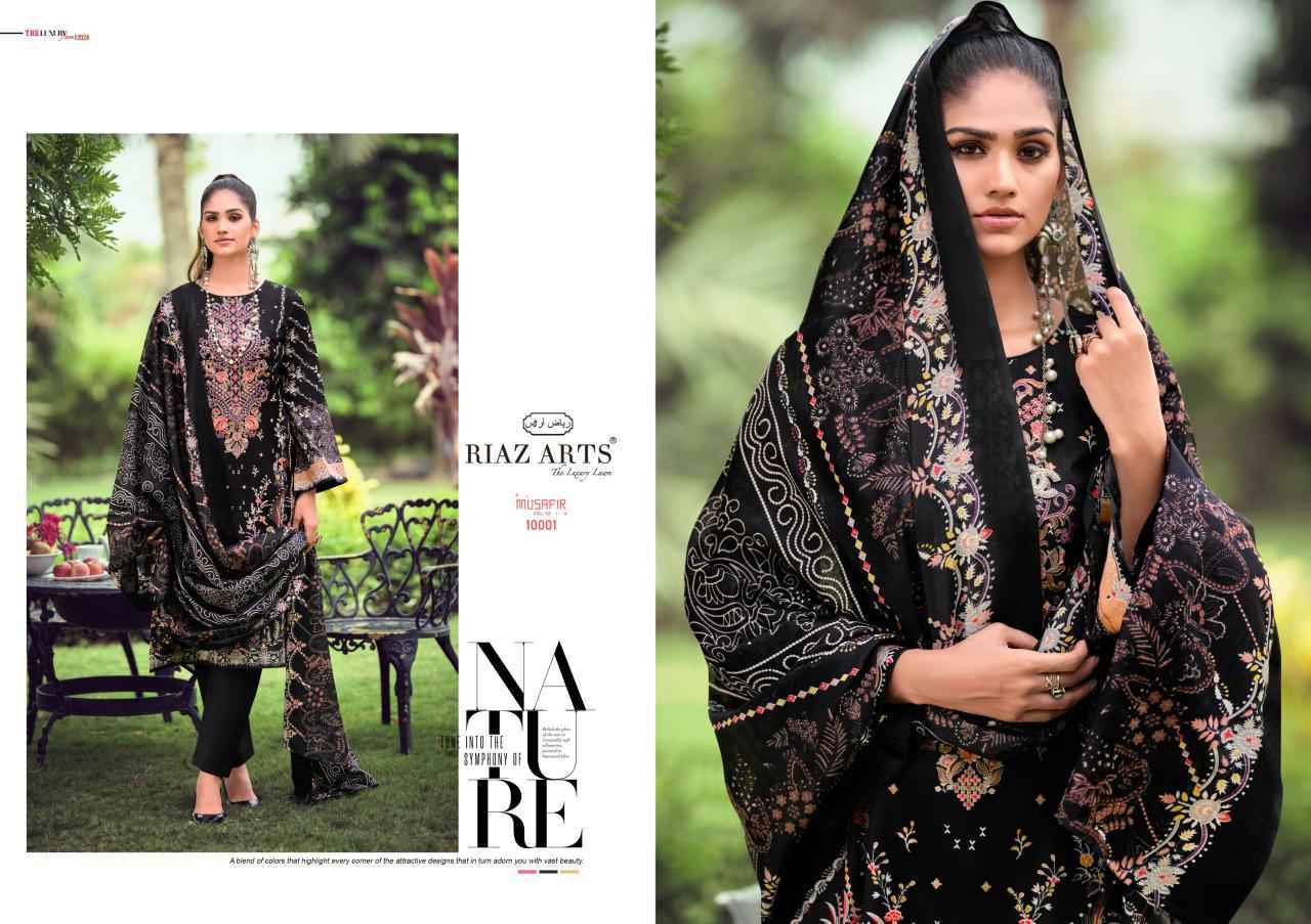 Riaz Arts Musafir Vol-10 Lawn Cotton Dress Material (8 pcs Catalogue)