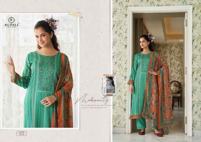 Rupali Fashion Dilkash Jam Satin Dress Material (6 pcs Catalogue)