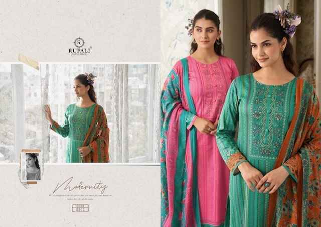 Rupali Fashion Dilkash Jam Satin Dress Material (6 pcs Catalogue)