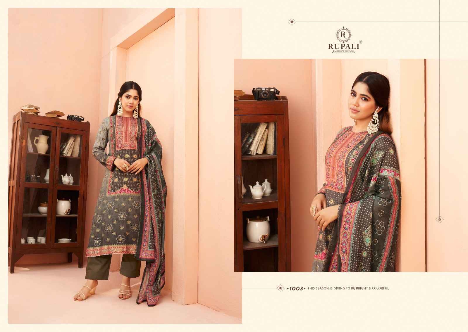 Rupali Fashion Muskan Pure Mumslin Dress Material (4 Pc Catalog)