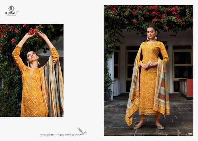 Rupali Fashion Parnisha Jam Satin Dress Material 4 pcs Catalogue