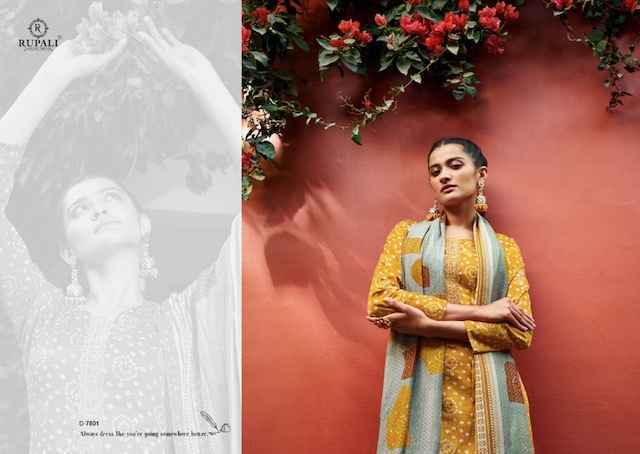 Rupali Fashion Parnisha Jam Satin Dress Material 4 pcs Catalogue