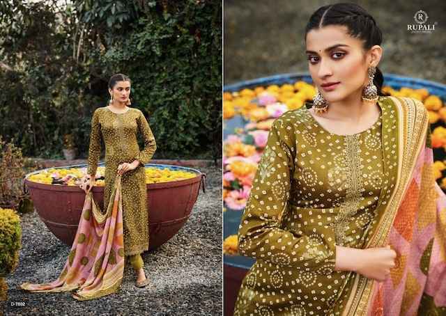 Rupali Fashion Parnisha Jam Satin Dress Material 4 pcs Catalogue