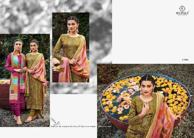 Rupali Fashion Parnisha Jam Satin Dress Material 4 pcs Catalogue