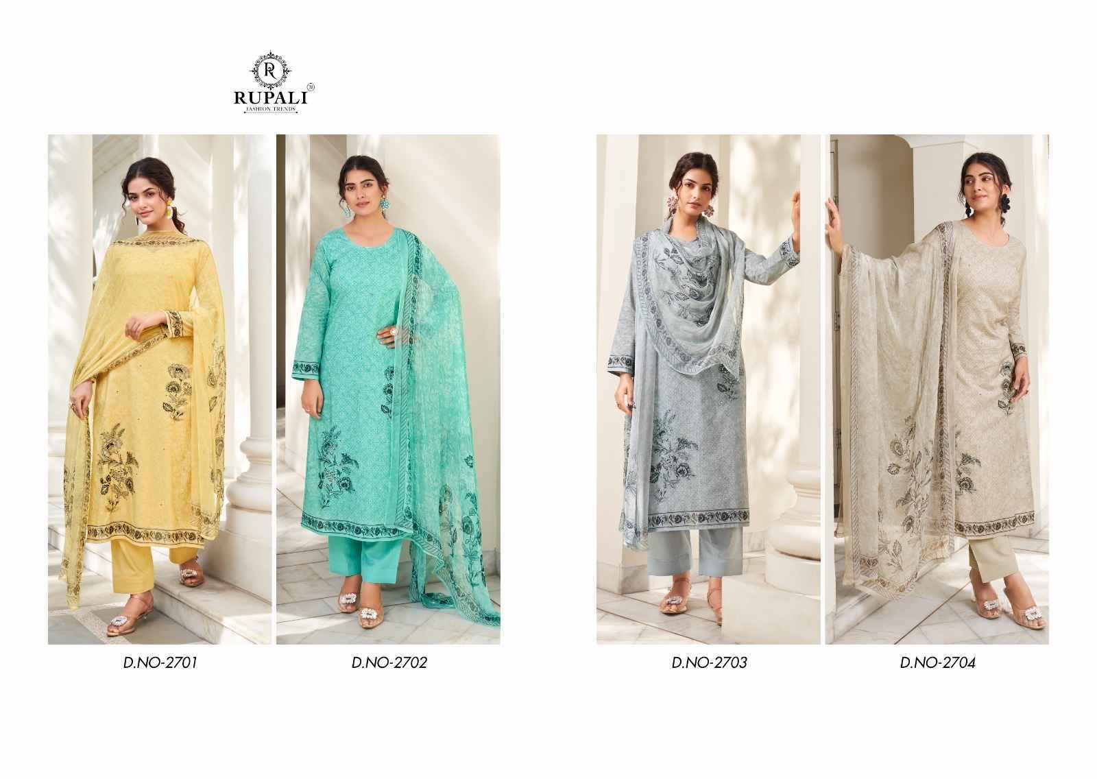 Rupali Fashion Swara Cotton Dress Material (4 pcs Catalogue)