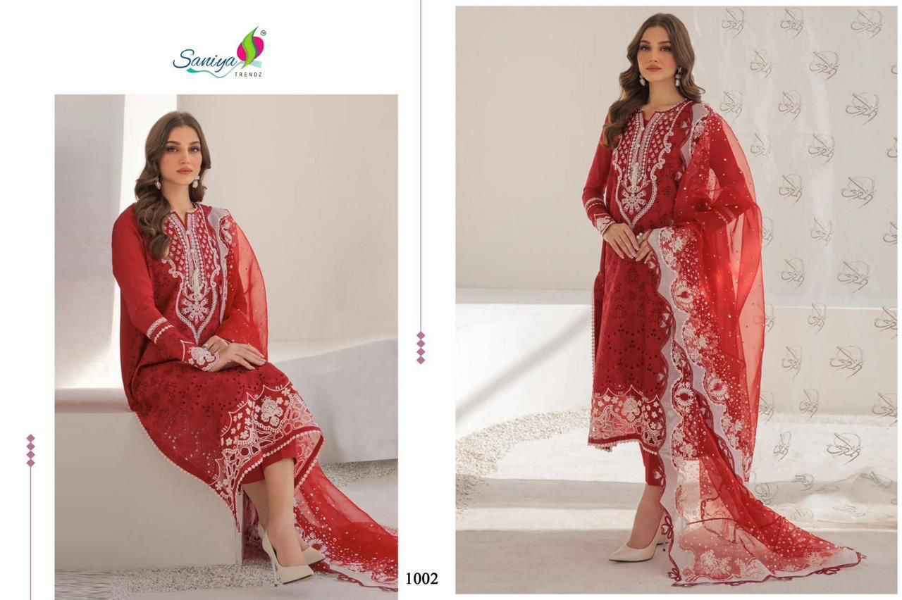 Saniya Trendz Baroque Vol-1 Cotton Dress Material (3 pcs Catalogue)