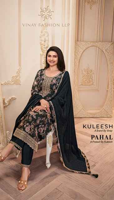 Vinay Kuleesh Pahal Chinon Dress Material (6 pcs Catalogue)