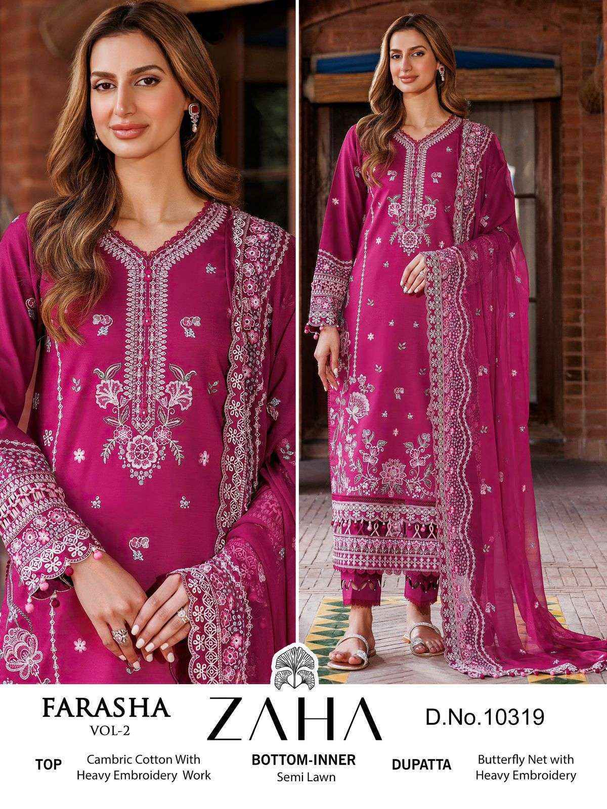 Zaha Farasha Vol-2 Cotton Dress Material (4 pcs Catalogue)