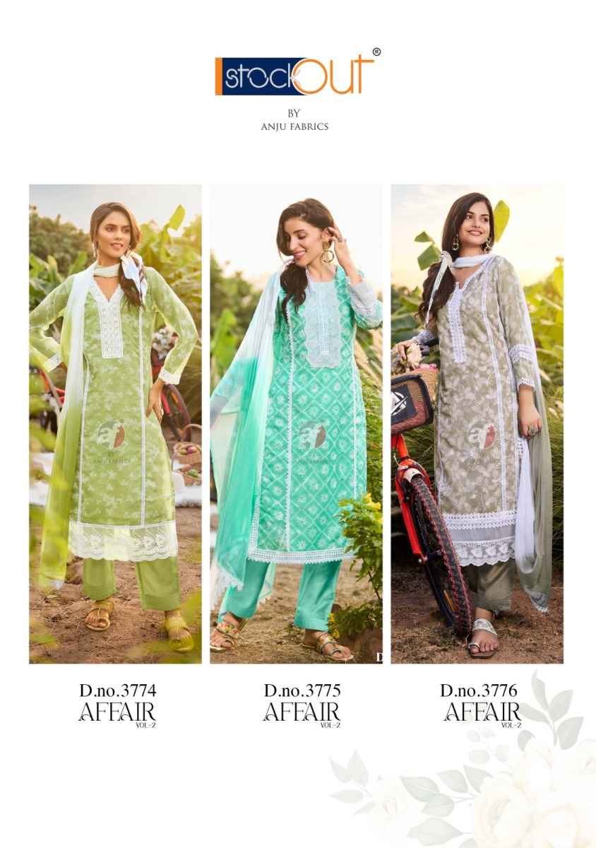 Anju Fabrics Affair Vol-2 Organza Readymade Suit (6 pcs Catalogue)