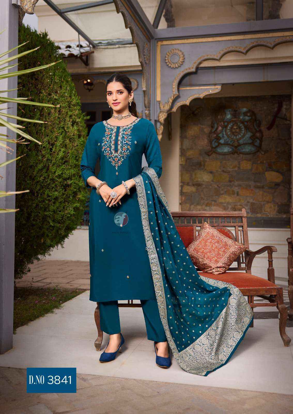 Anju Fabrics Vastra Vol -3  Silk Readymade Suit (6 pcs Catalogue)