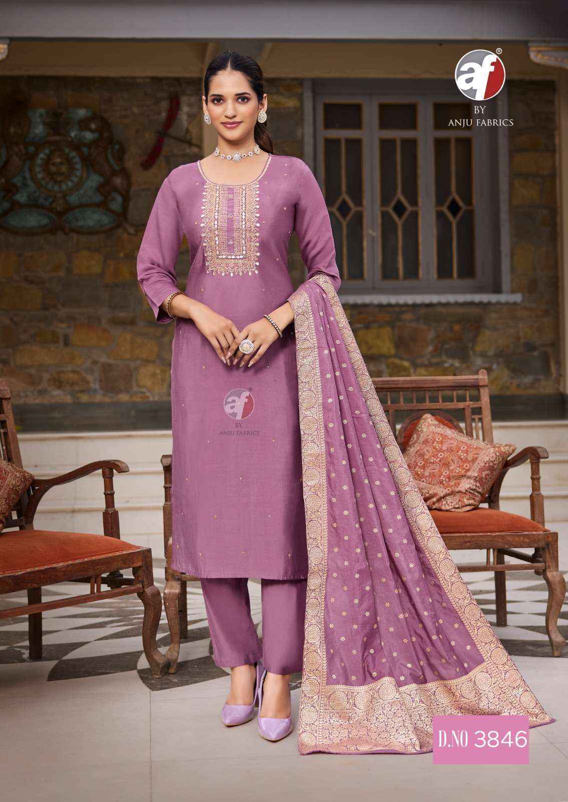 Anju Fabrics Vastra Vol -3  Silk Readymade Suit (6 pcs Catalogue)