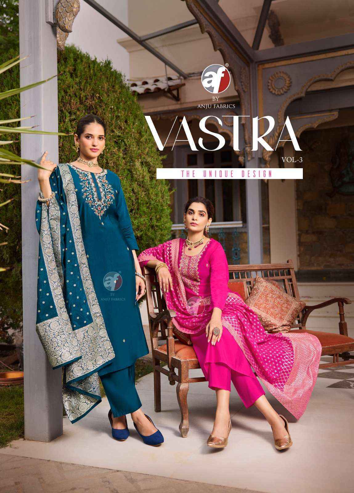 Anju Fabrics Vastra Vol -3  Silk Readymade Suit (6 pcs Catalogue)