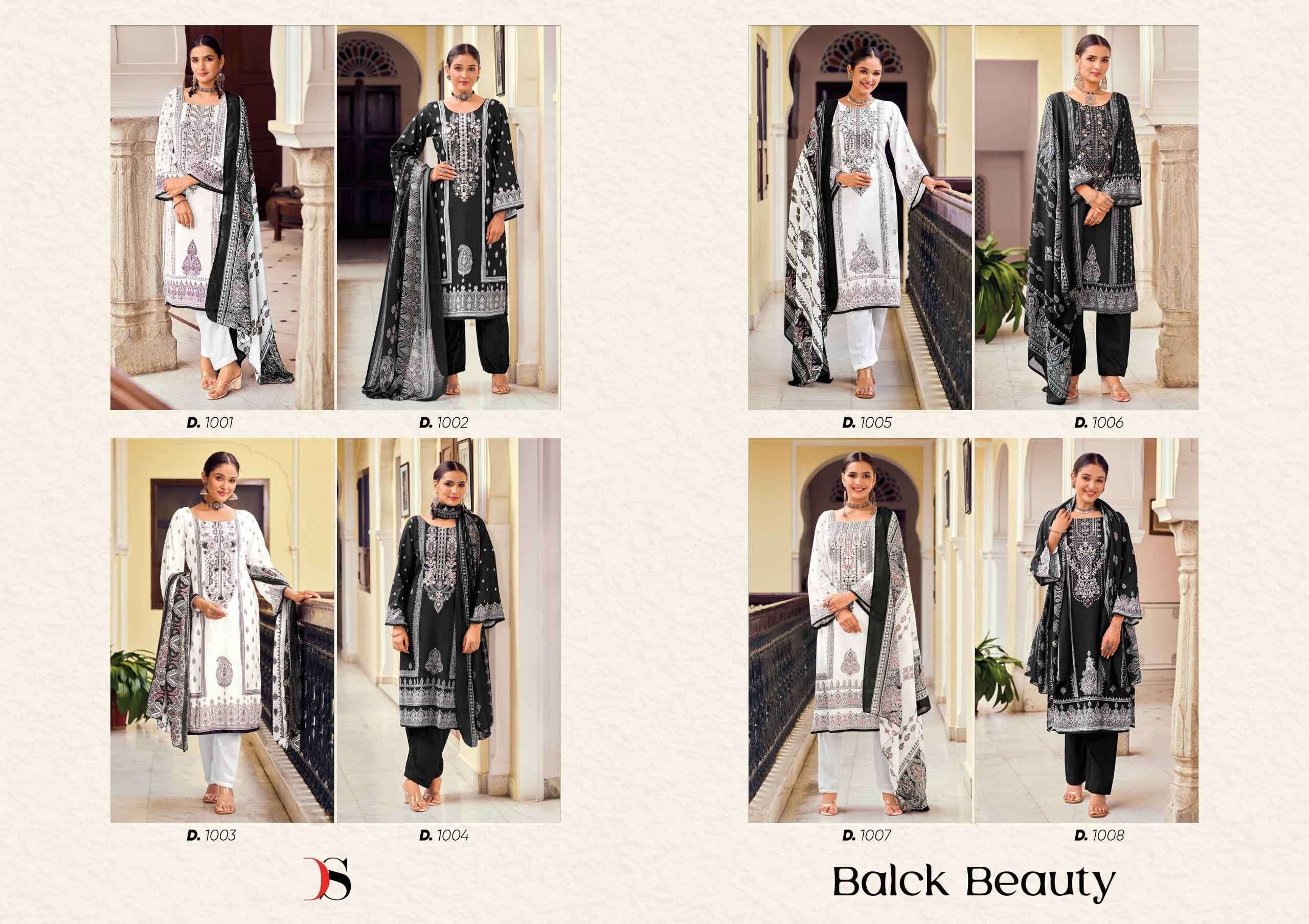 Deepsy Black Beauty Cotton Dress Material (8 pcs Catalogue)