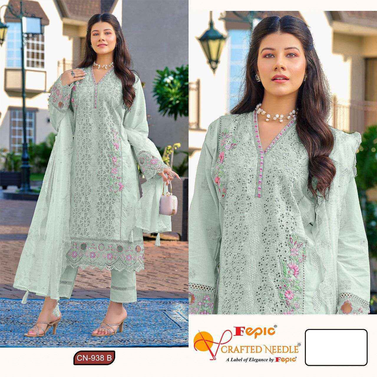 Fepic Crafted Needle Cn 938 Cotton Readymade Suit (3 pcs Catalogue)